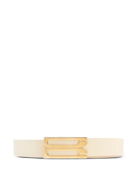  Victoria Beckham Logo-buckle Leather Belt - Neutrals 