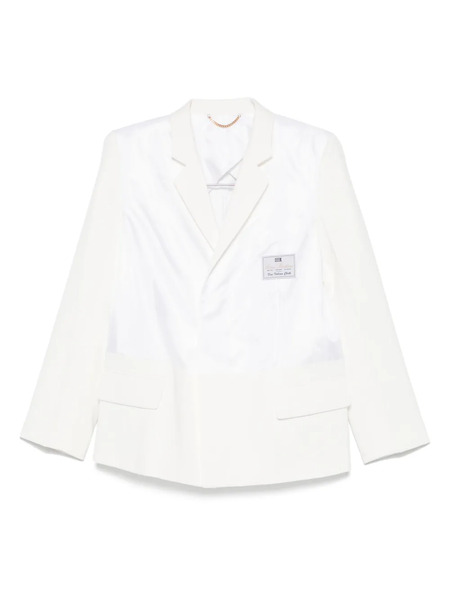  Victoria Beckham Logo-patch Blazer - White 