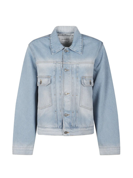  Victoria Beckham Logo-patch Denim Jacket - Blue 