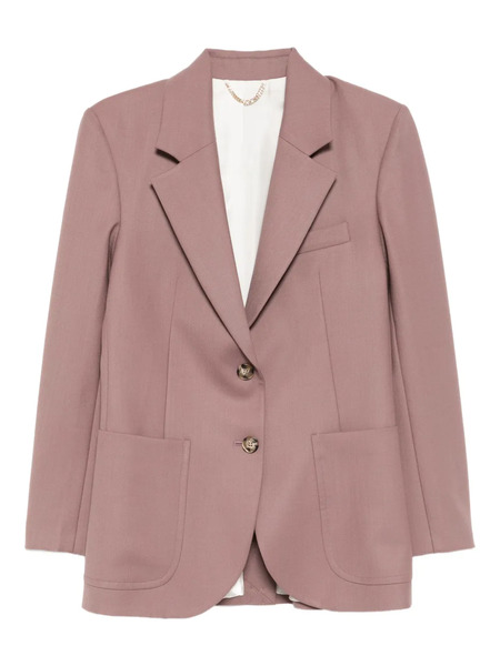  Victoria Beckham Patch Pocket Blazer - Purple 