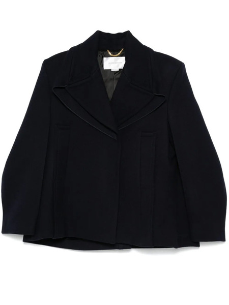 Victoria Beckham Pointed-shoulder Peacoat - Blue 