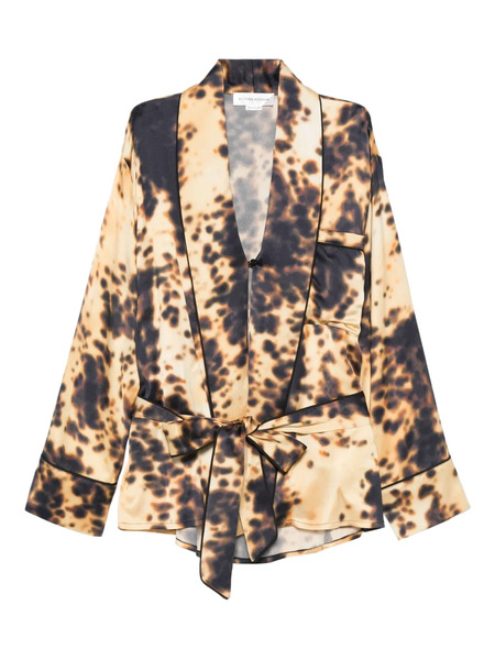  Victoria Beckham Printed Jacket - Brown 