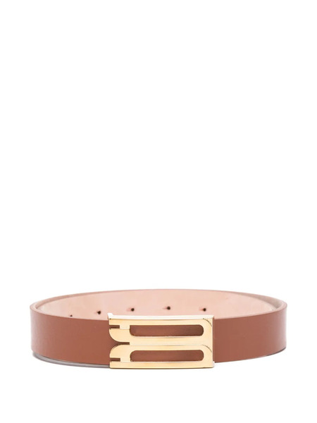  Victoria Beckham Regular B Buckle Belt - Brown 