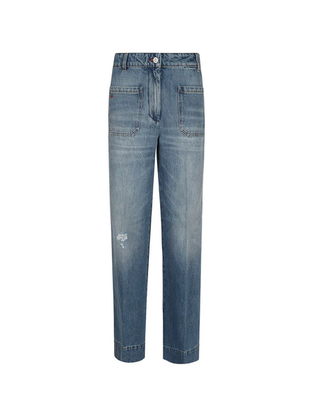  Victoria Beckham Ripped Jeans - Blue 