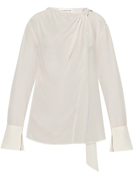  Victoria Beckham Ruched-detailing Blouse - Neutrals 