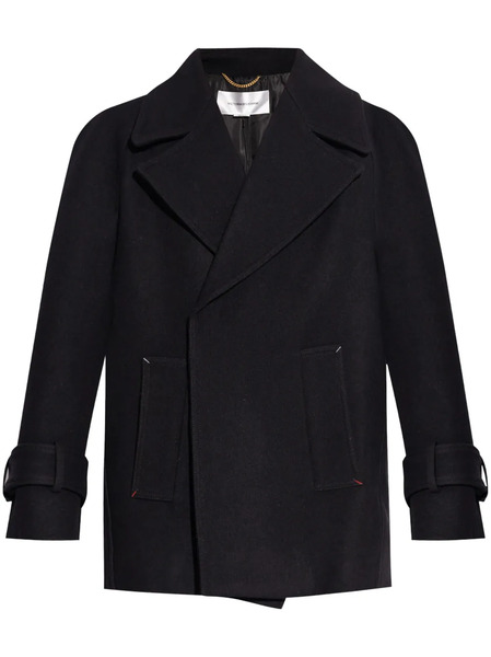  Victoria Beckham Wool Double Breasted Coat - Black 