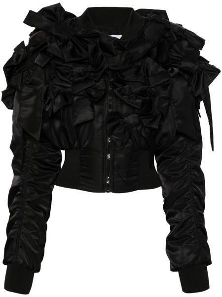  Viktor & Rolf Bow Bouquet Bomber Jacket - Black 