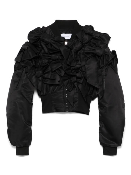  Viktor & Rolf Bow Bouquet Bomber Jacket - Black 