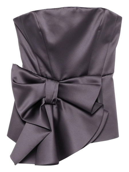  Viktor & Rolf Bow-detail Bustier Top - Grey 