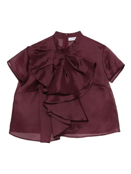  Viktor & Rolf Bow-detailed Silk Top - Red 