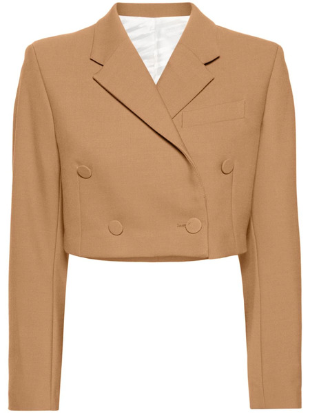  Viktor & Rolf Double-breasted Cropped Blazer - Brown 