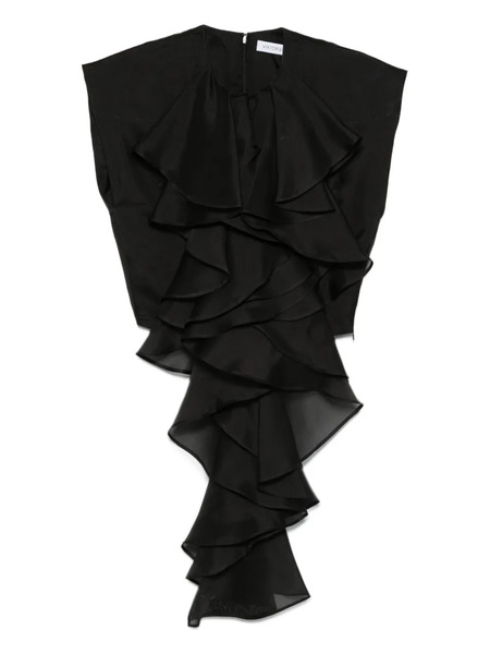  Viktor & Rolf Layered-ruffle Silk Top - Black 
