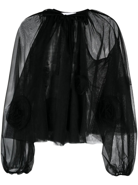  Viktor & Rolf Semi-sheer Tulle Top - Black 