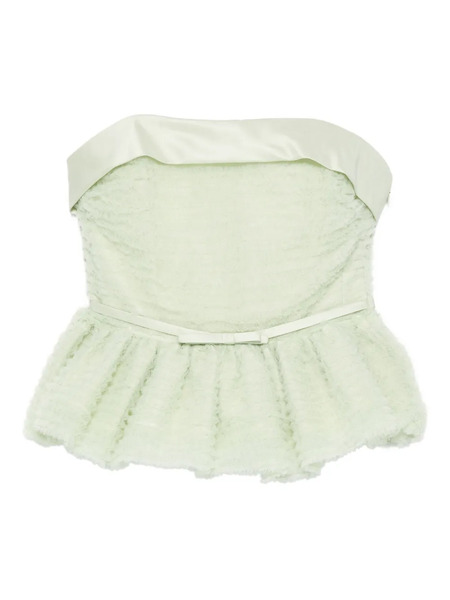  Viktor & Rolf Tulle Ruffle Sleeveless Top - Green 