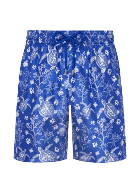  Vilebrequin Printed Drawstring Shorts - Blue 