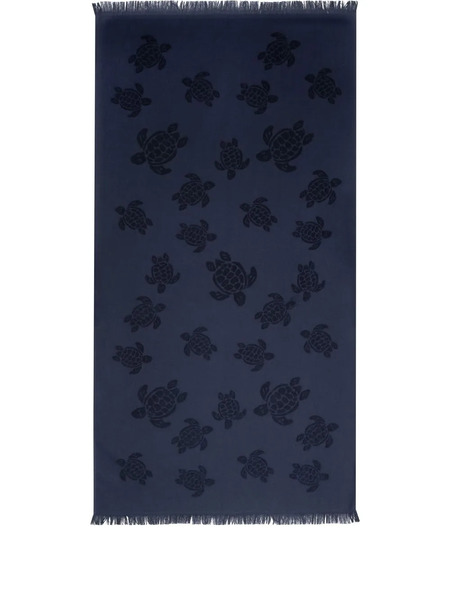  Vilebrequin Turtle Fringed Bath Towel - Blue 
