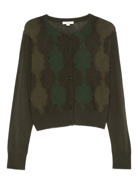  Vince Argyle Button Knitwear - Green 