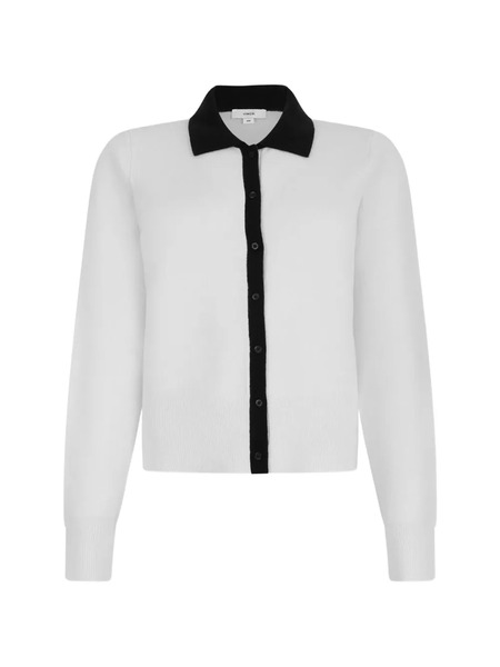  Vince Button-down Collared Cardigan - White 