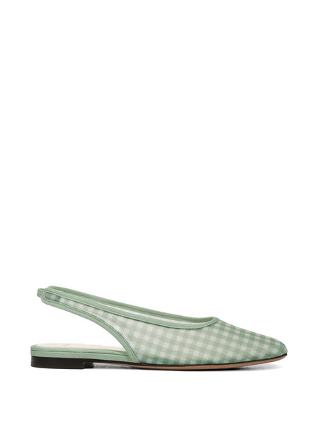  Vince Daphne Gingham Sandals - Green 