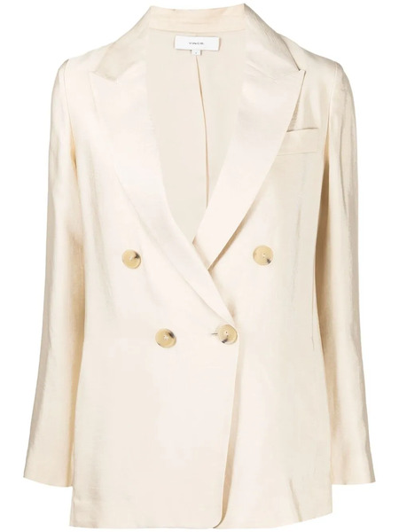  Vince Double-breasted Tailored Blazer - Neutrals 
