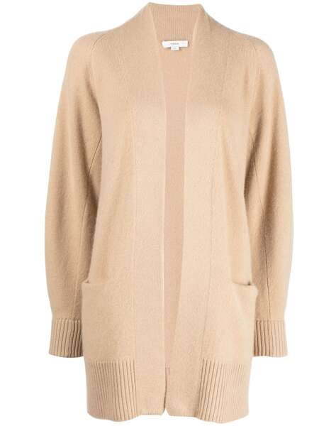  Vince Open-front Cashmere Cardi-coat - Neutrals 