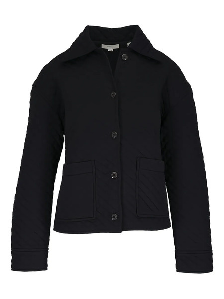  Vince Quilted Pocket Jacket - Black 