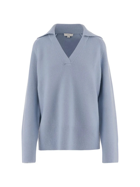  Vince Ribbed V-neck Sweater - Blue 