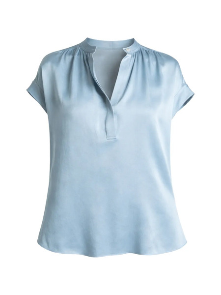  Vince Silk Blouse - Blue 