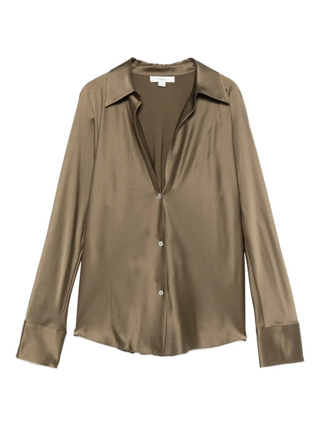  Vince Silk Shirt - Brown 