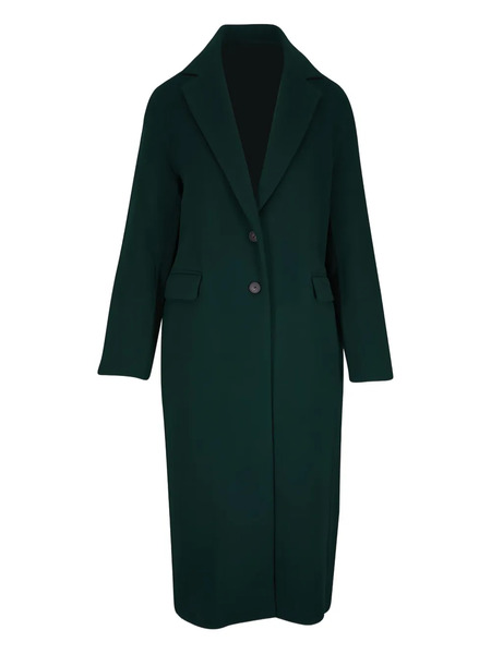  Vince Single-breasted Flap-pocket Coat - Green 