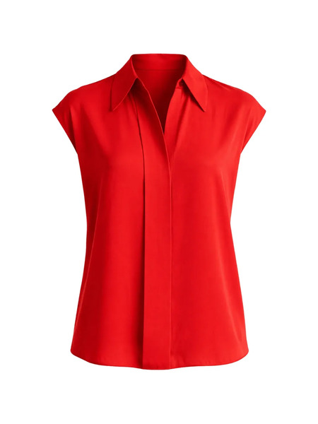  Vince V-neck Blouse - Red 