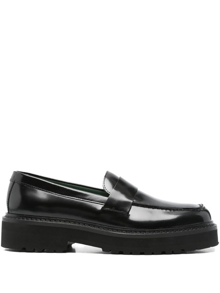  Vinny's Strap Leather Loafers - Black 