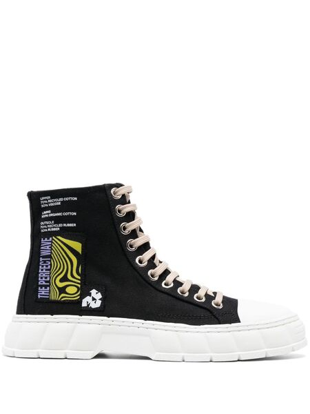  Virón 1982 Wave High-top Sneakers - Black 