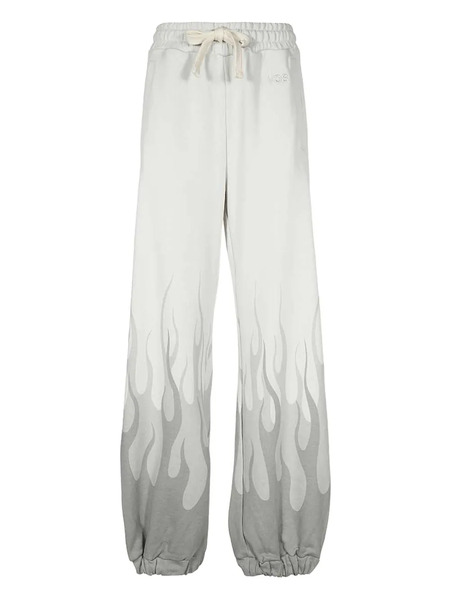  Vision Of Super Flame-print Drawstring Trousers - Grey 