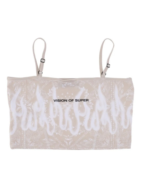  Vision Of Super Flame-print Top - Neutrals 