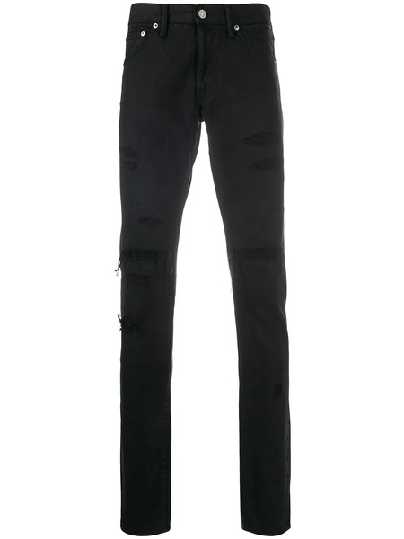  Visvim Distressed Slim-fit Jeans - Black 