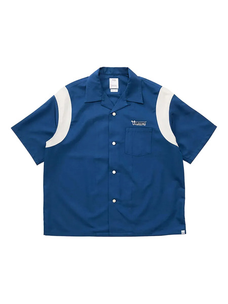  Visvim Douglas Bowling-stripe Shirt - Blue 