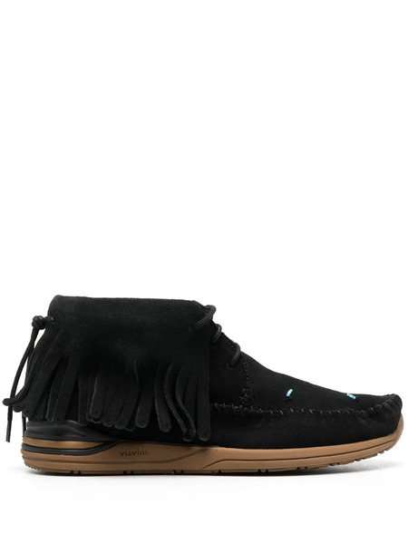  Visvim Fbt Fringe-trim Desert Boots - Black 