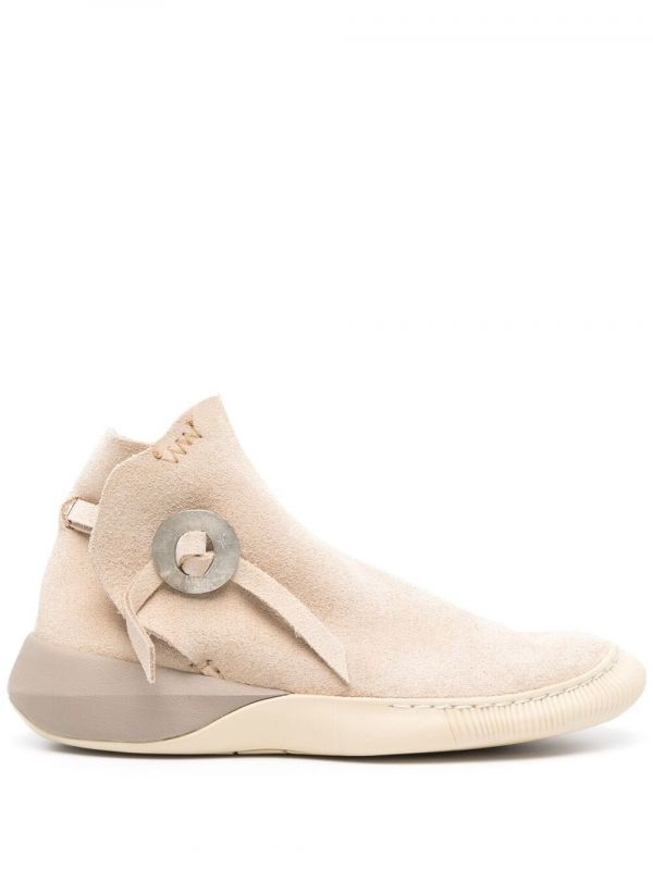  Visvim Gila Moc Mid Ii-folk Suede Sneakers - Neutrals 