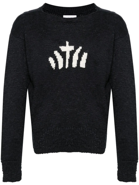  Visvim Intarsia-knit Silk-blend Jumper - Blue 