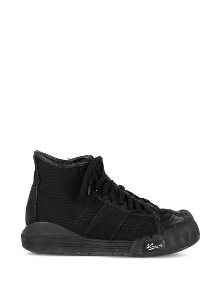  Visvim Lanier Leather-trimmed High-top Sneakers - Black 