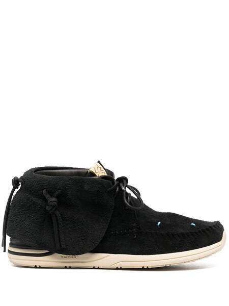  Visvim Lhamo Folk Suede Sneakers - Black 
