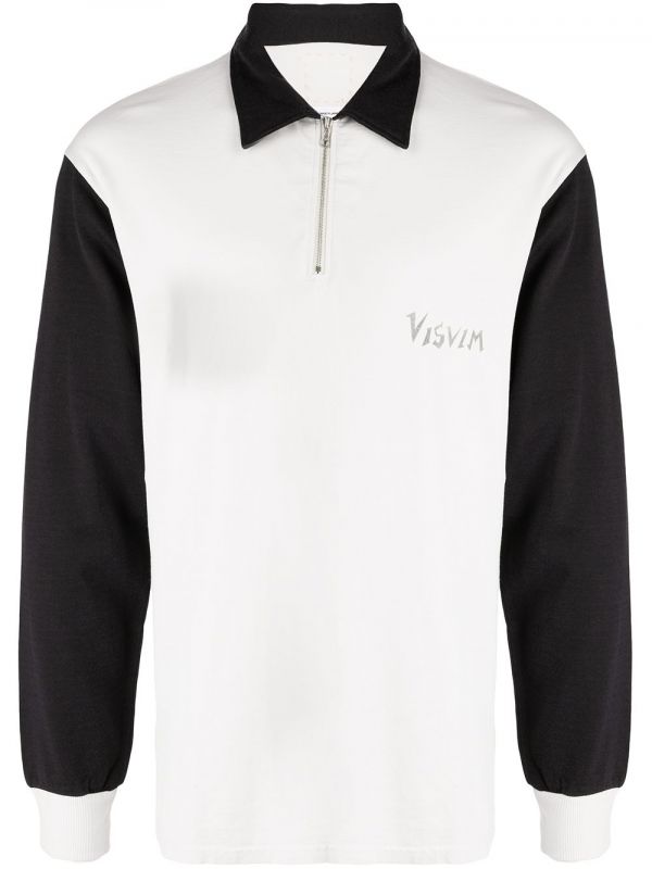  Visvim Logo-print Half-zip Sweatshirt - White 