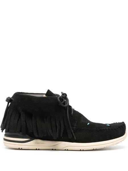  Visvim Shaman-folk Fringed Ankle Boots - Black 