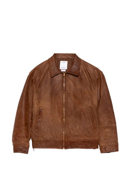  Visvim Strato Leather Jacket - Brown 