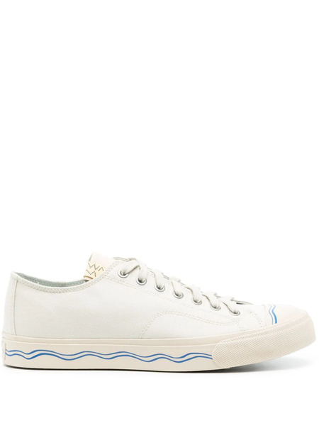  Visvim Wave-print Sneakers - White 
