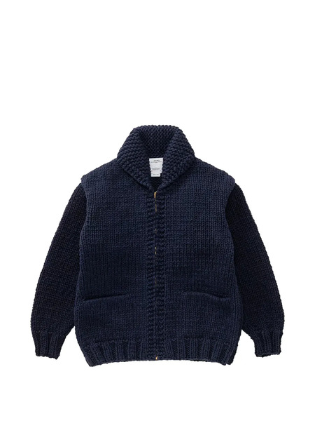 Visvim Zip Shawl-collar Cardigan - Blue 