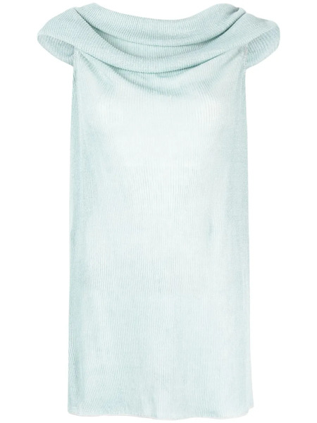  Vitelli Draped-design Sleeveless Top - Blue 