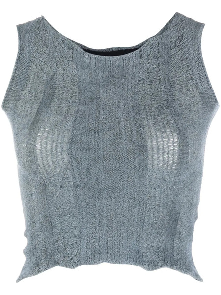  Vitelli Open-knit Sleeveless Top - Blue 
