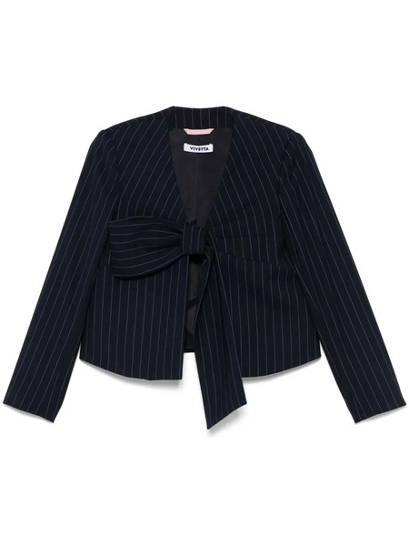 Vivetta Pinstripe Jacket - Blue 